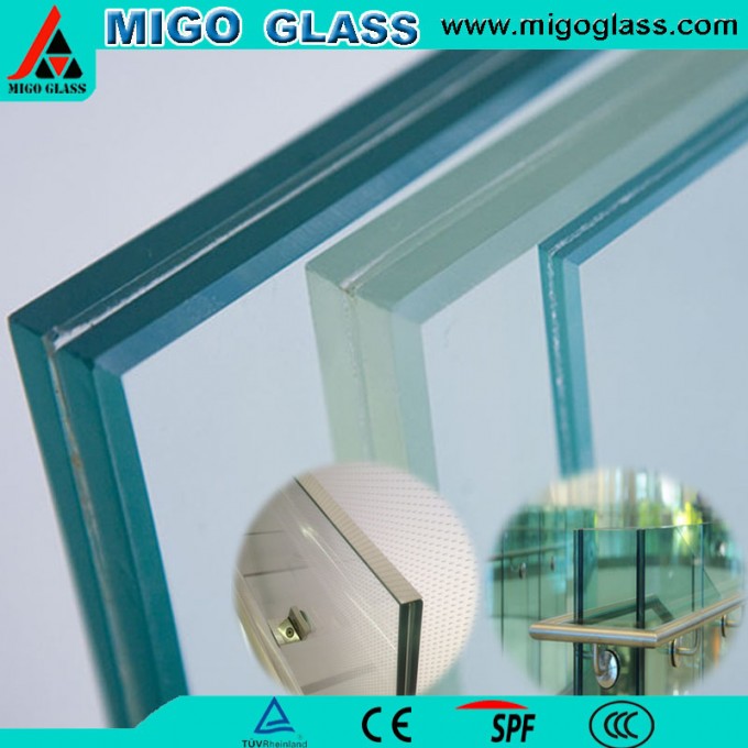 Frameless Flat / Curved Tempered Laminated Glass Stair Railing Image1