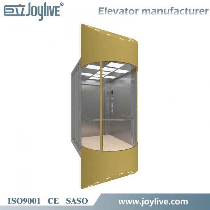 China Low Noise Glass Panoramic Elevator Lift for Shopping Mall Image1