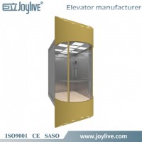 China Low Noise Glass Panoramic Elevator Lift for Shopping Mall