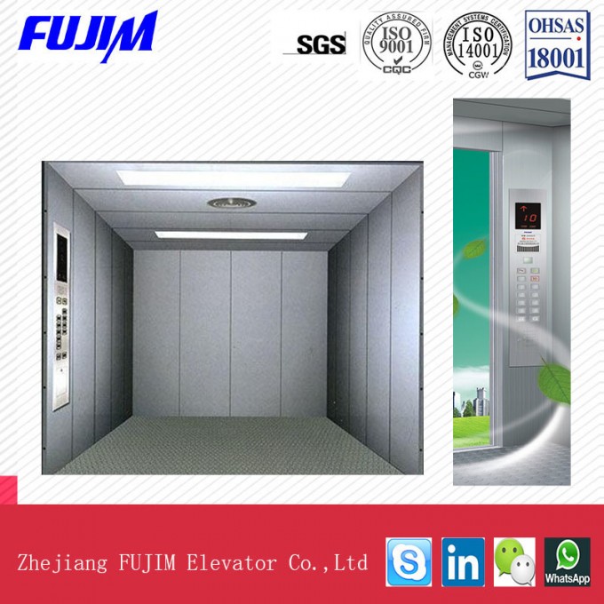 Space-Saving Big Capacity Machine Roomless Freight Elevator for Factory, Shopping Mall Image1