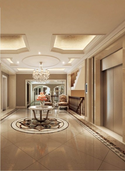 Commercial Passenger Lift with Rose Gloden Car Door Image1