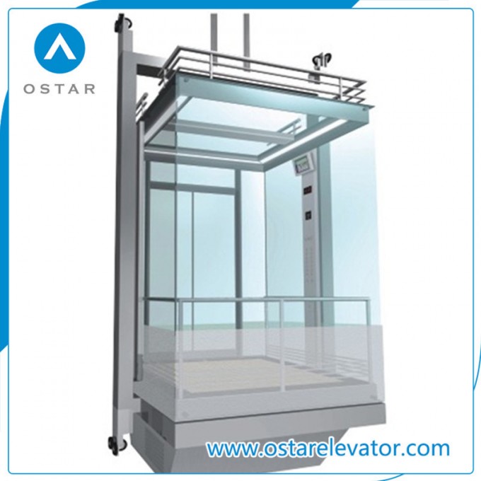 Economic Sightseeing Lift, Panoramic Elevator with Vvvf Control Image1