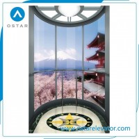 Sightseeing Lift, Observation Elevator with Round Glass Cabin