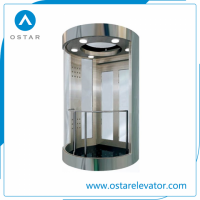 Small Loading Observation Elevator Cost with Full Sightseeing Glass