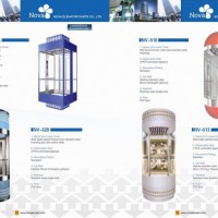 630kgs-1250kgs Panoramic Elevator Lift with Glass Cabin