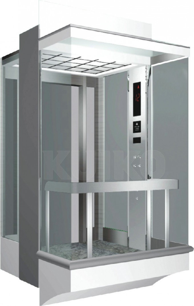 Hairline Stainless Steel Panoramic Elevator Kjx-G108 Image1
