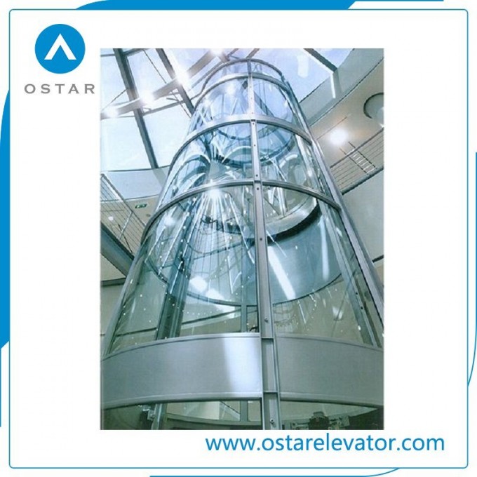 800kg 1.0m/S Round Observation Lift and Panoramic Elevator Image1