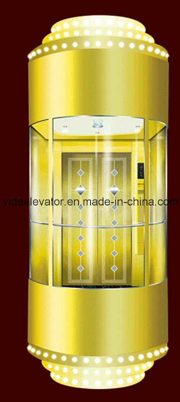 SGS Approved Sightseeing Elevator with Golden Cover Image1