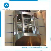 Cutting-Angle Type Glass Panoramic Elevator for Modern Building