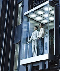 Square Panoramic Elevator with Glass Lift Cabin (XNG-009) Image1