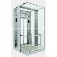 Hsgq-1419A-Square Type Sightseeing Elevators with Full Glass Cabin Wall