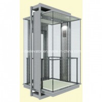Hsgq-1419b-Square Type Sightseeing Elevators with Full Glass Cabin Wall