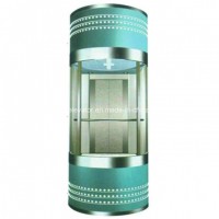 Full Wall Glass Sightseeing Elevator with Small Machine Room
