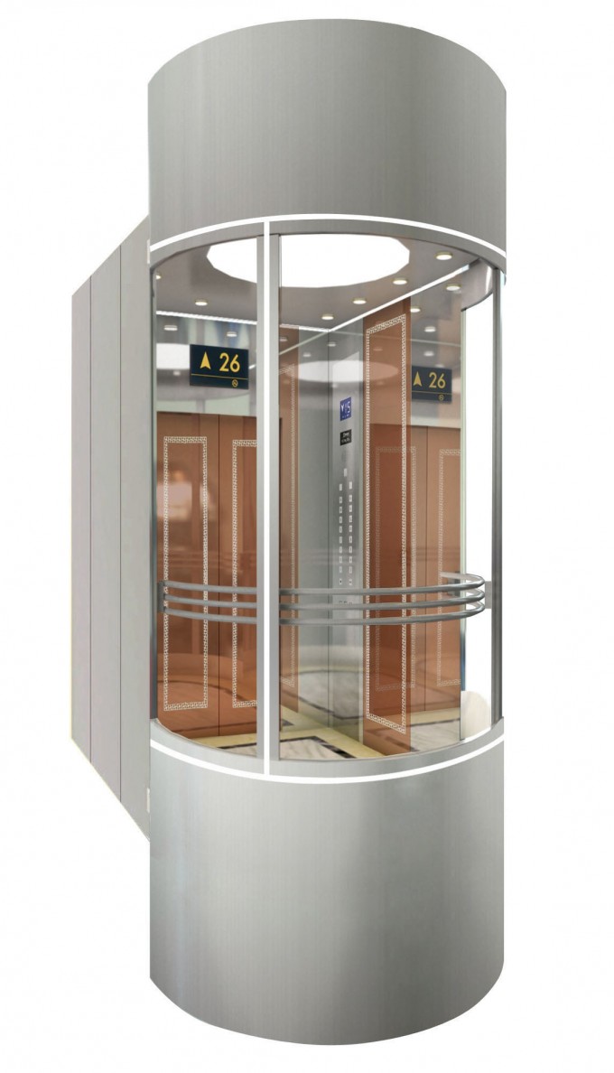 Panoramic Elevator with Colorful Light Image1