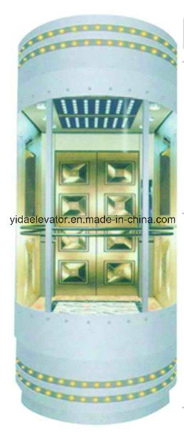 Panoramic Elevator with Etching Decoration Image1