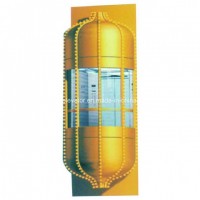 Full Wall Glass Panoramic Elevator with Small Machine Room