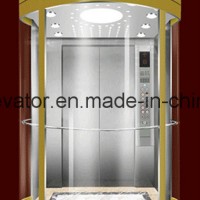 Capsule Type Panoramic Elevator with Hairline Stainless Steel