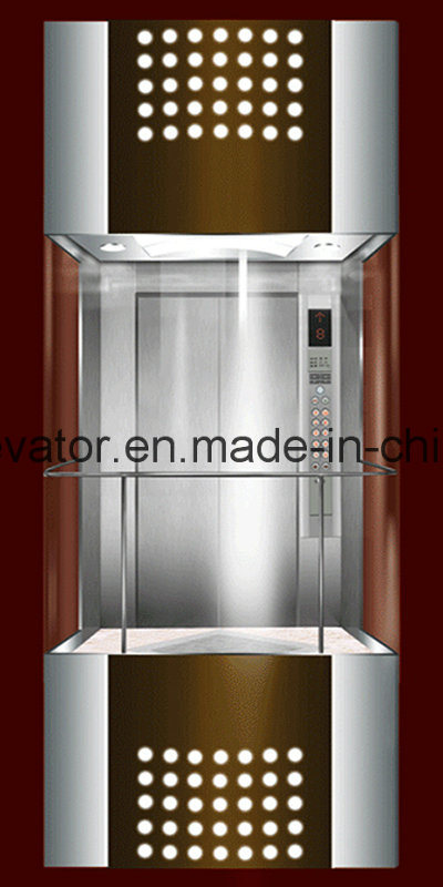 Square Shape Panoramic Elevator with 3 Sides Glass Image1