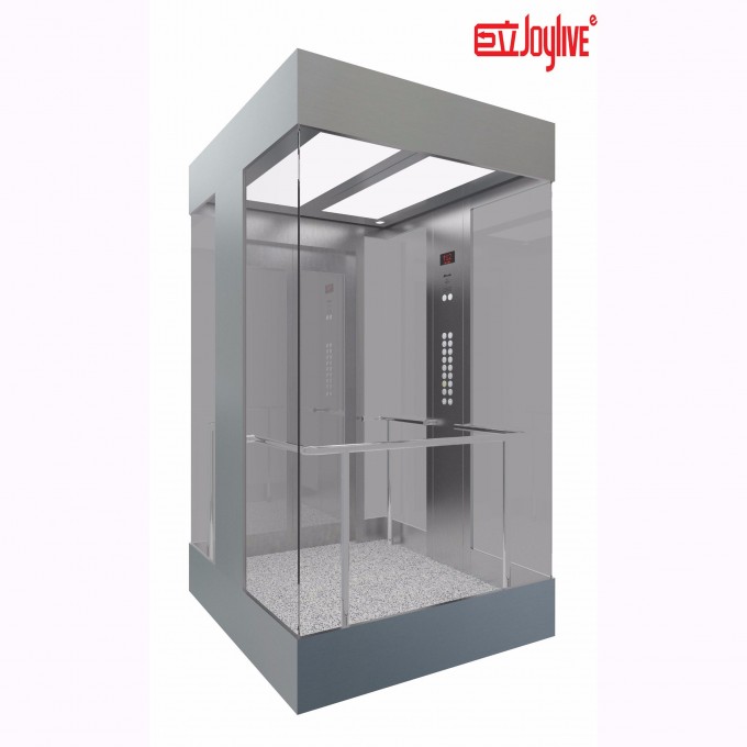 High Quality Residential Hydraulic Glass Elevator 1000kg Panoramic Elevator Image1