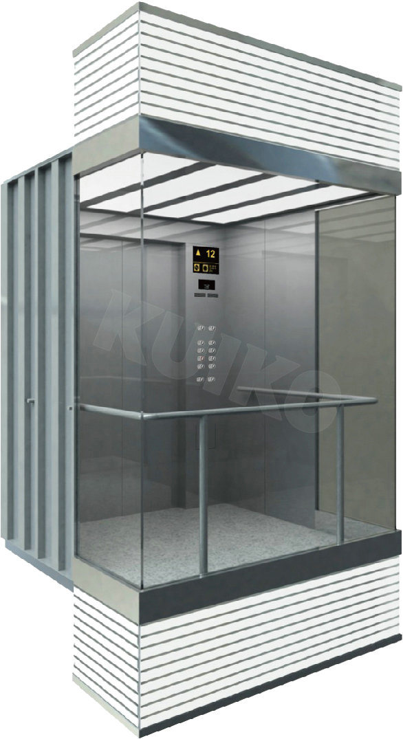 Square Panoramic Elevator Hairline Stainless Steel Image1