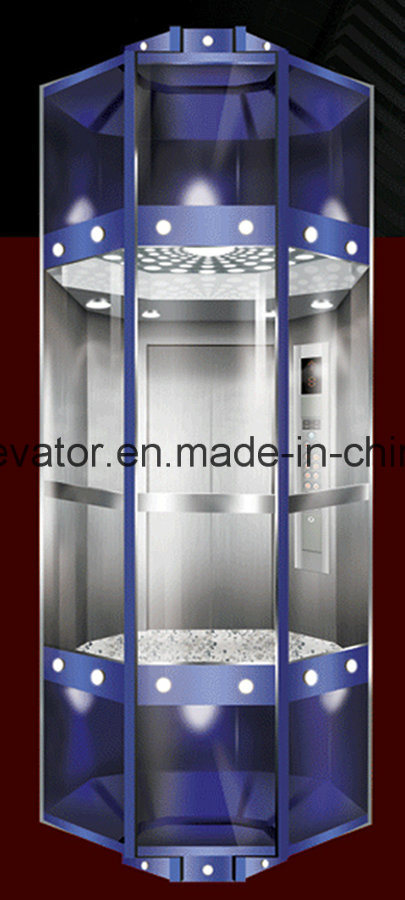 Diamond Shape Panoramic Elevator with Capsule Cabin Image1