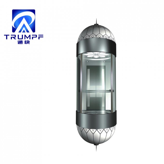Laminated Safety Glass Home Panoramic Passenger Elevator for Homes Image1
