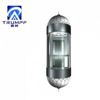 Laminated Safety Glass Home Panoramic Passenger Elevator for Homes