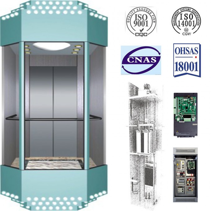 Observation Elevator with Capacity 1000kg Passenger Elevator Image1