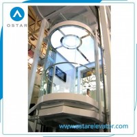 Round Panoramic Lift, Glass Observation Passenger Elevator