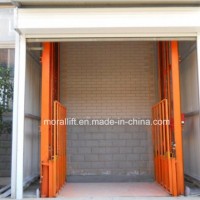 Guide Rail Hydraulic Vertical Freight Elevator with The Door