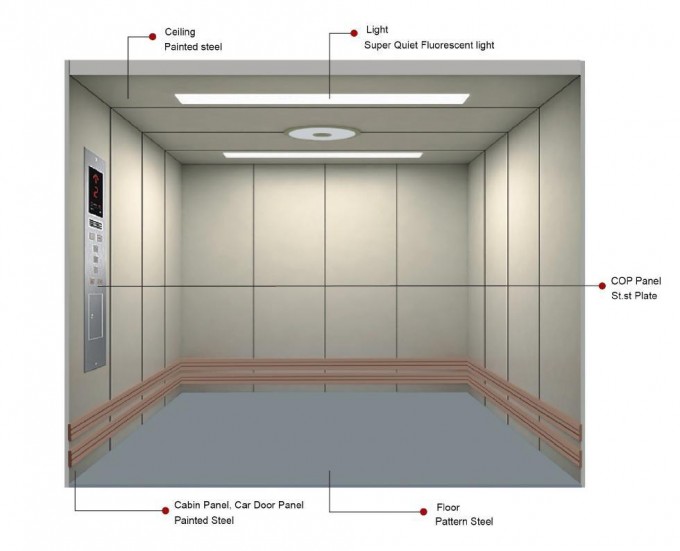 2000kg Freight Elevator for Goods with Painted Steel Finish (XNH-001) Image1