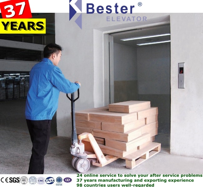 Painted Steel or 304 Stainless Steel Freight Elevator for Industry and Logistic Image1