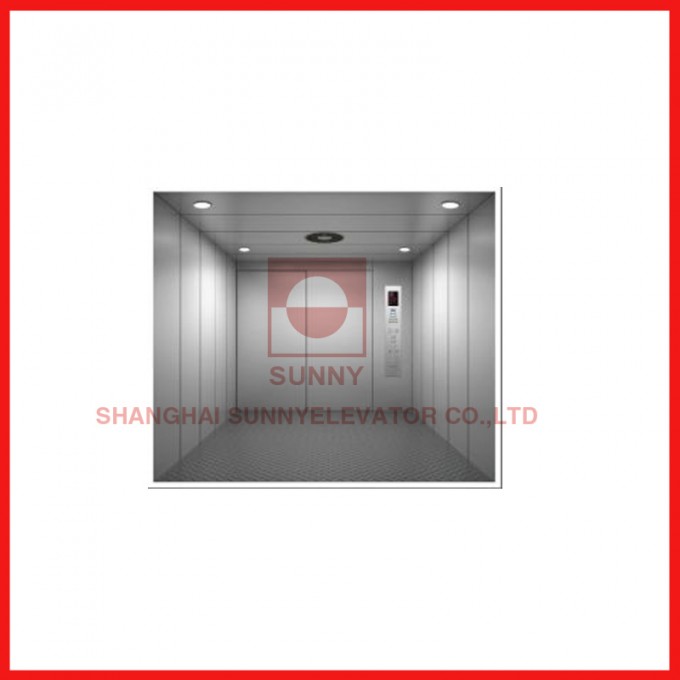 Machine Roomless (MRL) Freight Elevator with Steel Plate Floor Image1