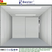 Painted Steel Goods Elevator with Center and Opposite Opening Doors