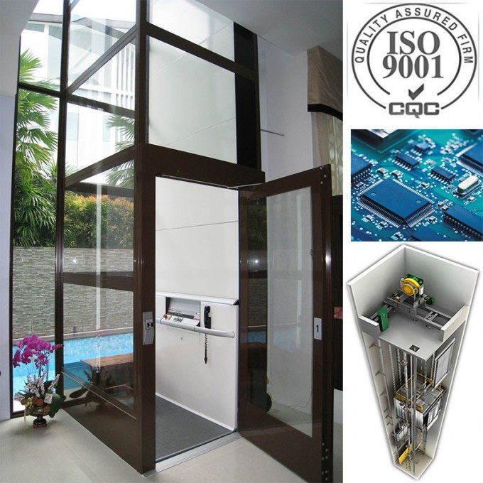 Passenger Lift Home Elevator with Good Quality Glass Sightseeing Image1