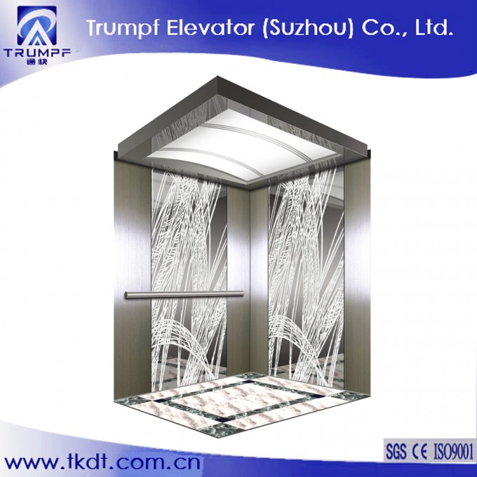 Trumpf Passenger Residential Elevator with Mirror Etched Image1