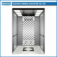 Giankone Mirror Etching Gearless Small Room Passenger Elevator
