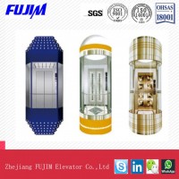 Colourful Space Sightseeing Passenger Elevator with Small Machine Room