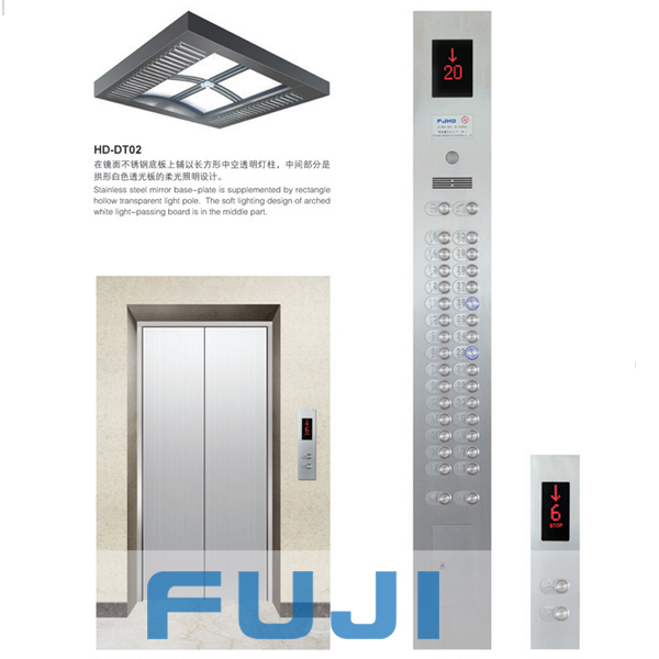 Passenger Elevator with Hairline Stainless Steel Car Image1