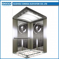 Giankone Mirror Etching Gearless Machine Roomless Passenger Elevator