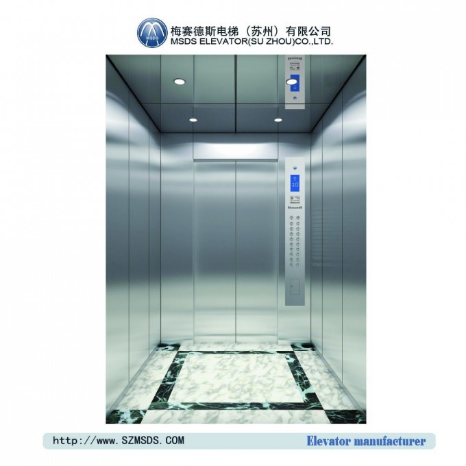 Passenger Elevator with Hairline Stainless Steel Elevator Machine Image1