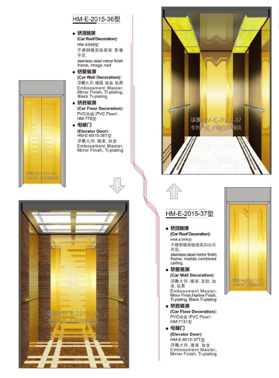 Passenger Elevator with Luxury Decoration for Hotel or Office Image1