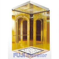 FUJI Custom Passenger Elevator for Sale (Titanium & Etched decoration inside)