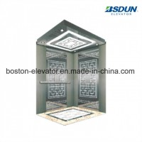 8 Persons Stainless Steel Mirror Etching Passenger Elevator