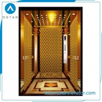 450~1000kg Machine Roomless Lift Passenger Elevator with Mirror Etching Cabin