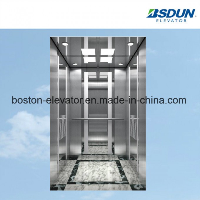 2000kg Mirror Etching Stainless Steel Passenger Lift Image1