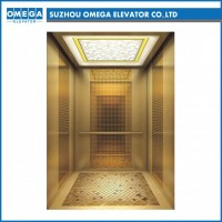SANYO Luxurious Gold Mirror Passenger Elevator with Ard