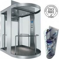 1.75m/S Sightseeing Elevator Passenger Lift with Small Machine Room