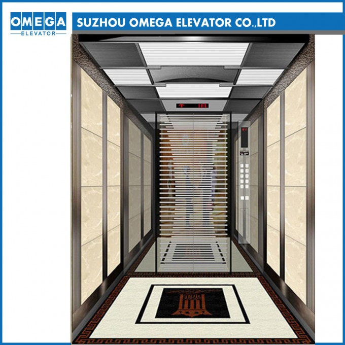 Giankone Special Design Mirror Etching Passenger Elevator Image1