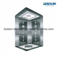 1m/S Mirror Etching Passenger Elevator with Handrail